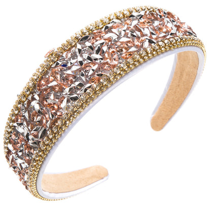 Baroque Crystal Headband Women's Elegant Shiny Hair Accessories