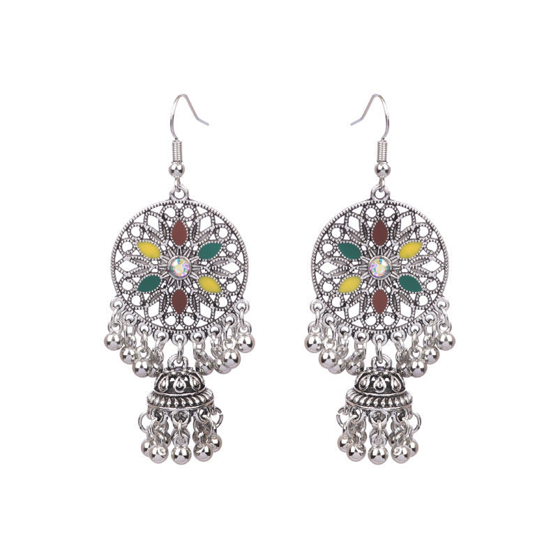 Fashionable Bohemian Long Earrings with Geometric Design