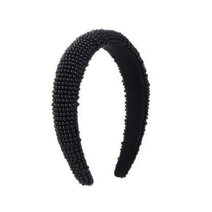 Vintage Style Pearl Headband Handmade Beaded Hairband for Casual Outings