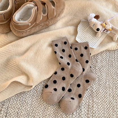 Color Block Thicken Polka Dot Socks