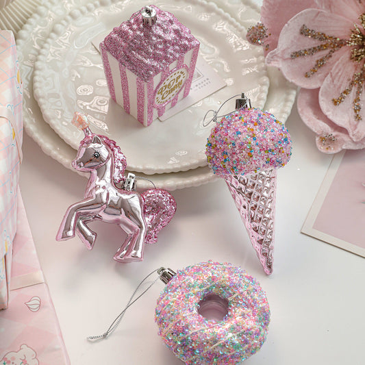 Sparking Cartoon Pendant Christmas Hanging Ornament
