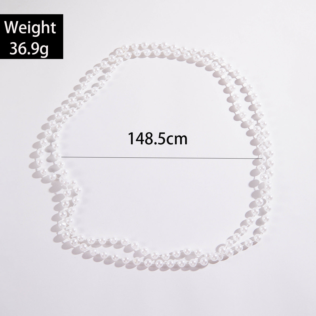 Fashionable Vintage Geometric Bead Necklace With Pearl Layered Design