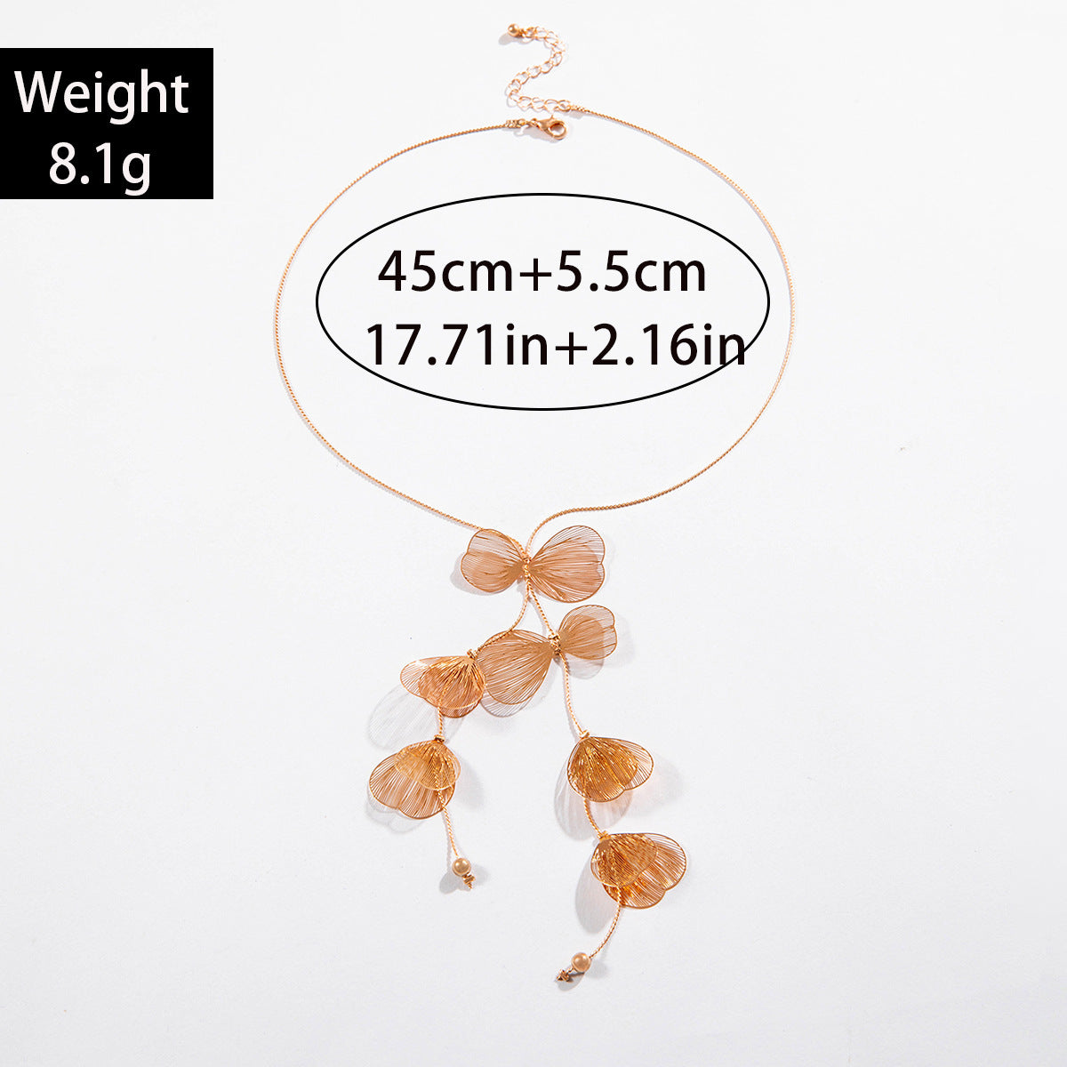 Ginkgo Leaf Tassel Necklace Retro Choker Jewelry