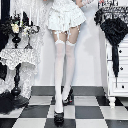 Cross Pattern Over Knee Suspender Socks Trendy Sexy Style