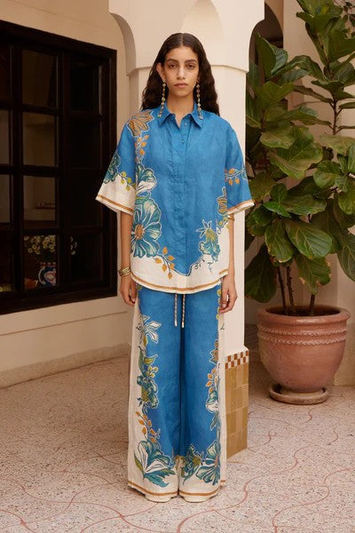 Casual Chic Loose-Fit Short Sleeve Shirt Set
