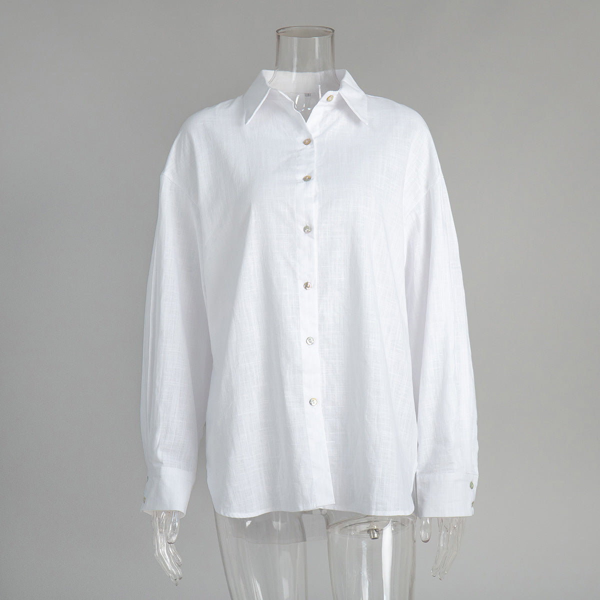 Lazy Casual Solid Color Cotton Shirts