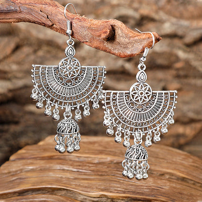 Bohemian Geometric Tassel Earrings Set Vintage Court Style