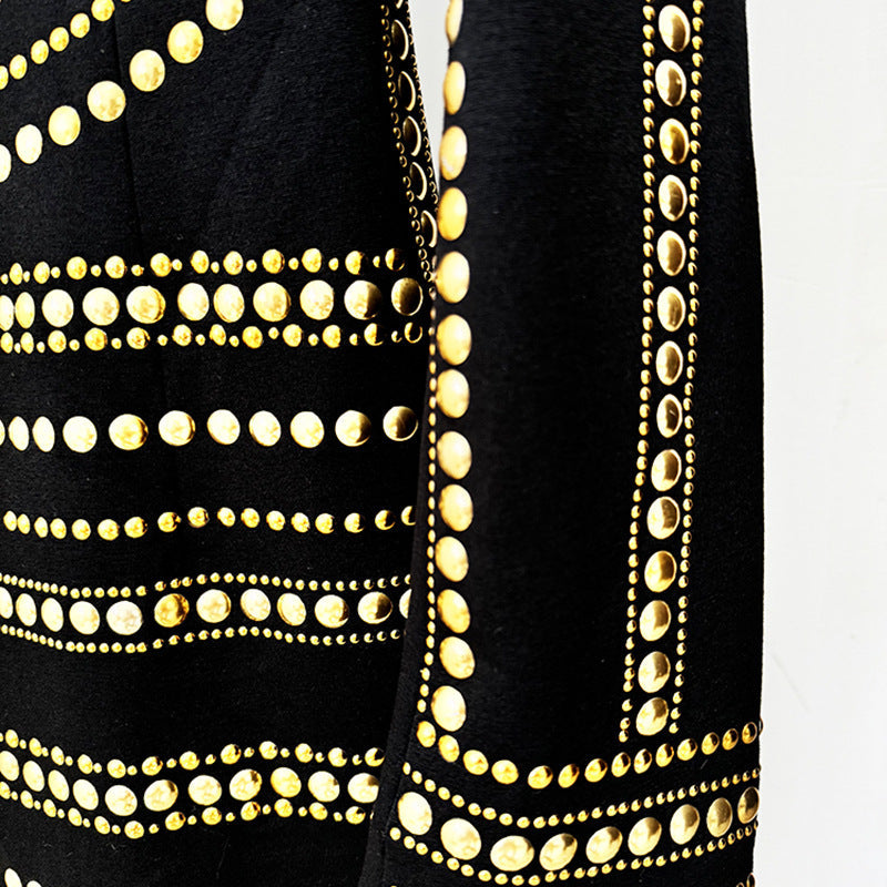 Floral Cotton Dress With Gold Foil Detailing