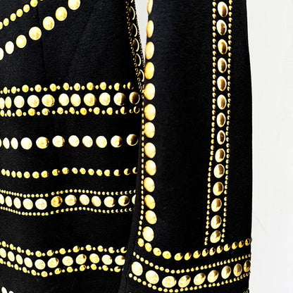 Floral Cotton Dress With Gold Foil Detailing