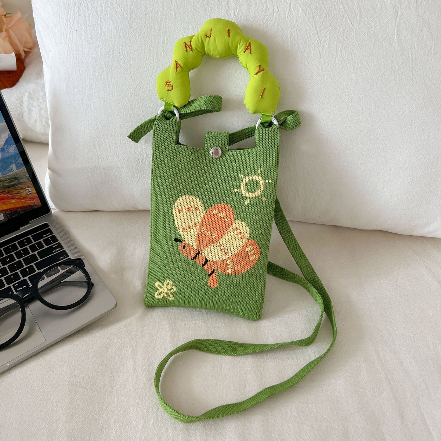 Cosbai - Mini Knitted Crossbody &amp; Handbag