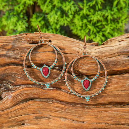 Bohemian Colorful Drop Oil Earrings Stylish Accessories