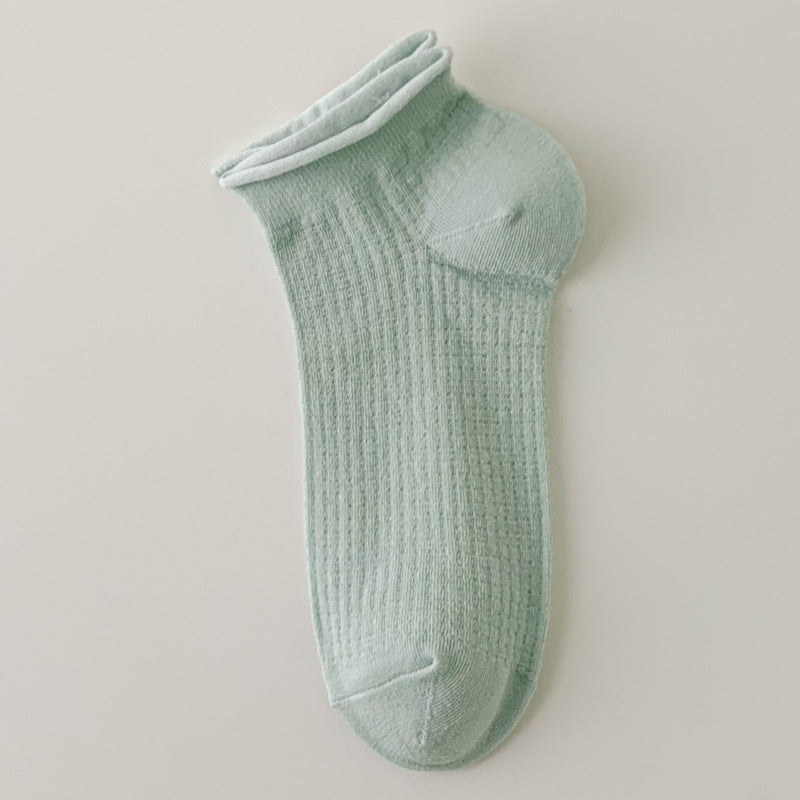Simple Solid Color Low Ankle Socks