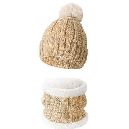 Winter Knitted Warm Gloves, Hat, Scarf Set - Thickened Cozy Design