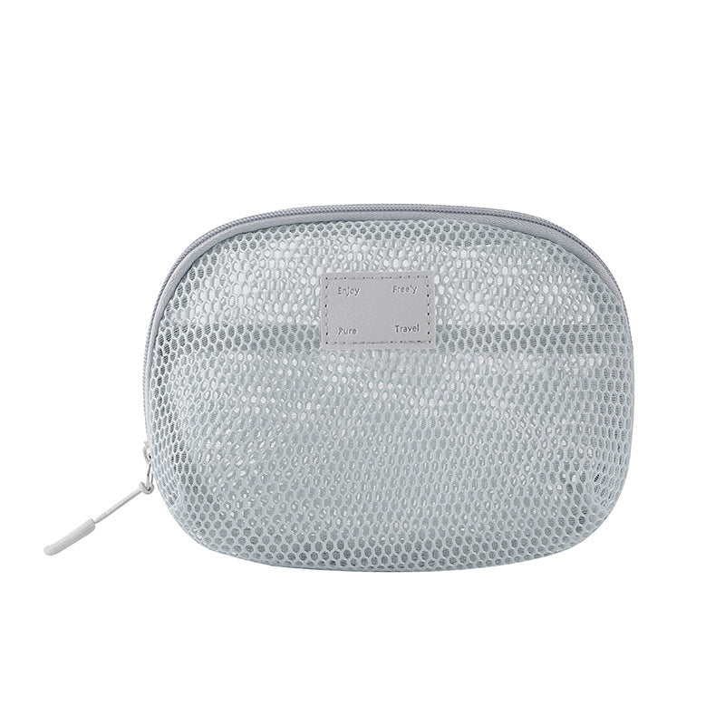 Solid Color Mesh Mini Make Up Bags