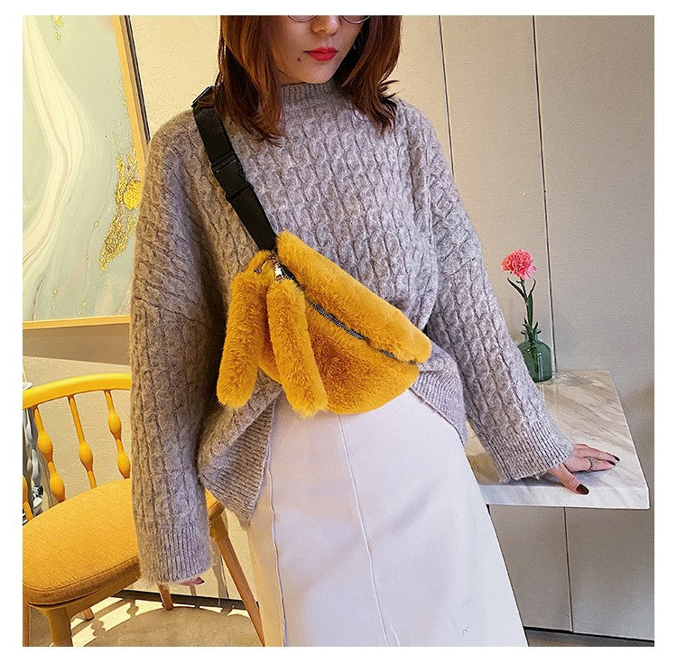 Trendy Plush Crossbody Bag for Women