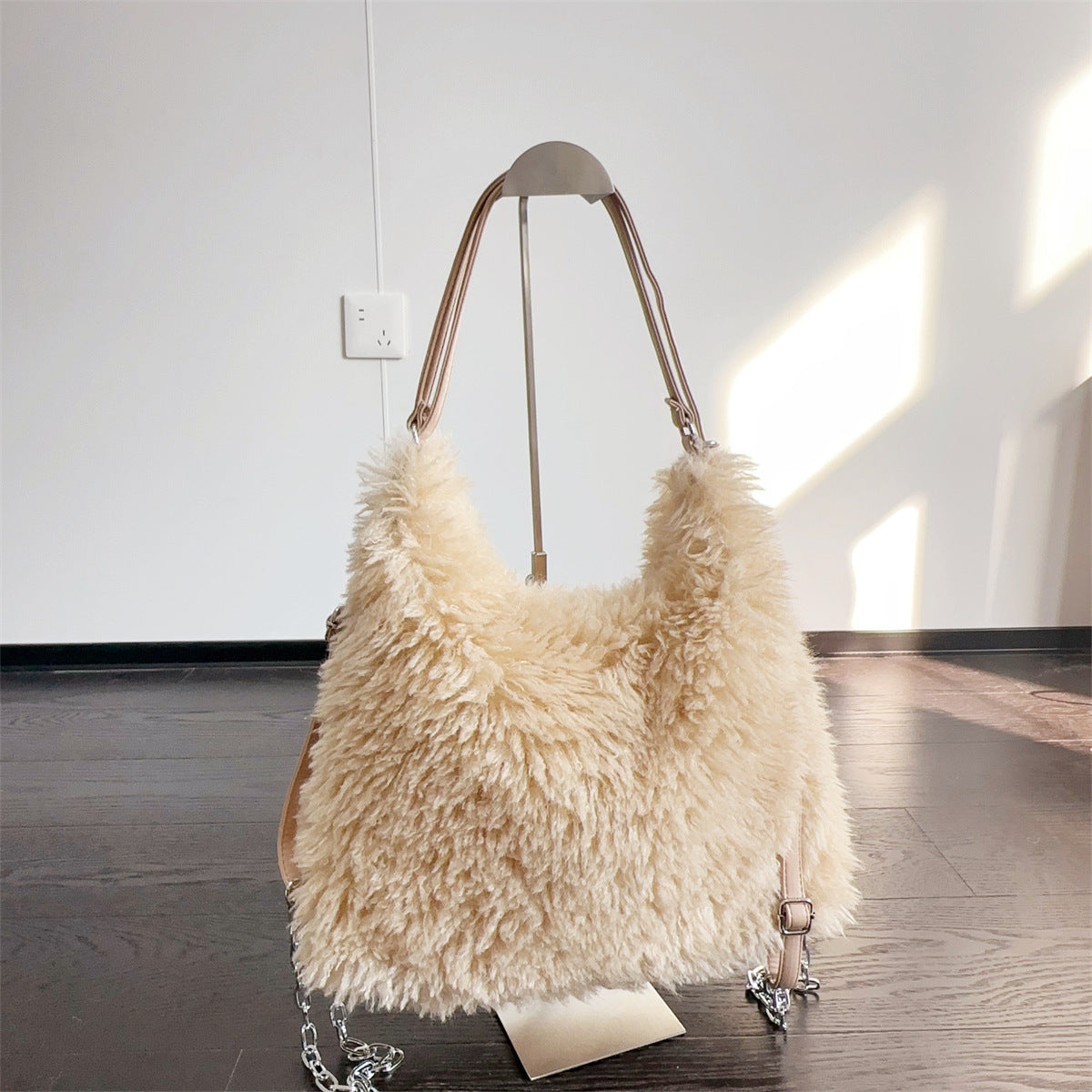 Fluffy Plush Large Capacity Backpack Shoulder Bag