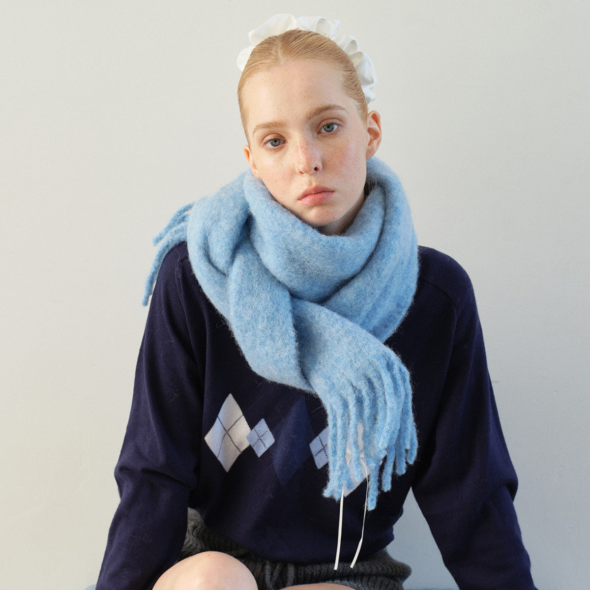 42% Alpaca Winter Scarf for Women Soft Lightweight Warm Neck Wrap