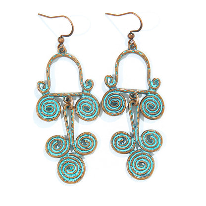 Bohemian Retro Tassel Earrings Vintage Style Travel Accessories