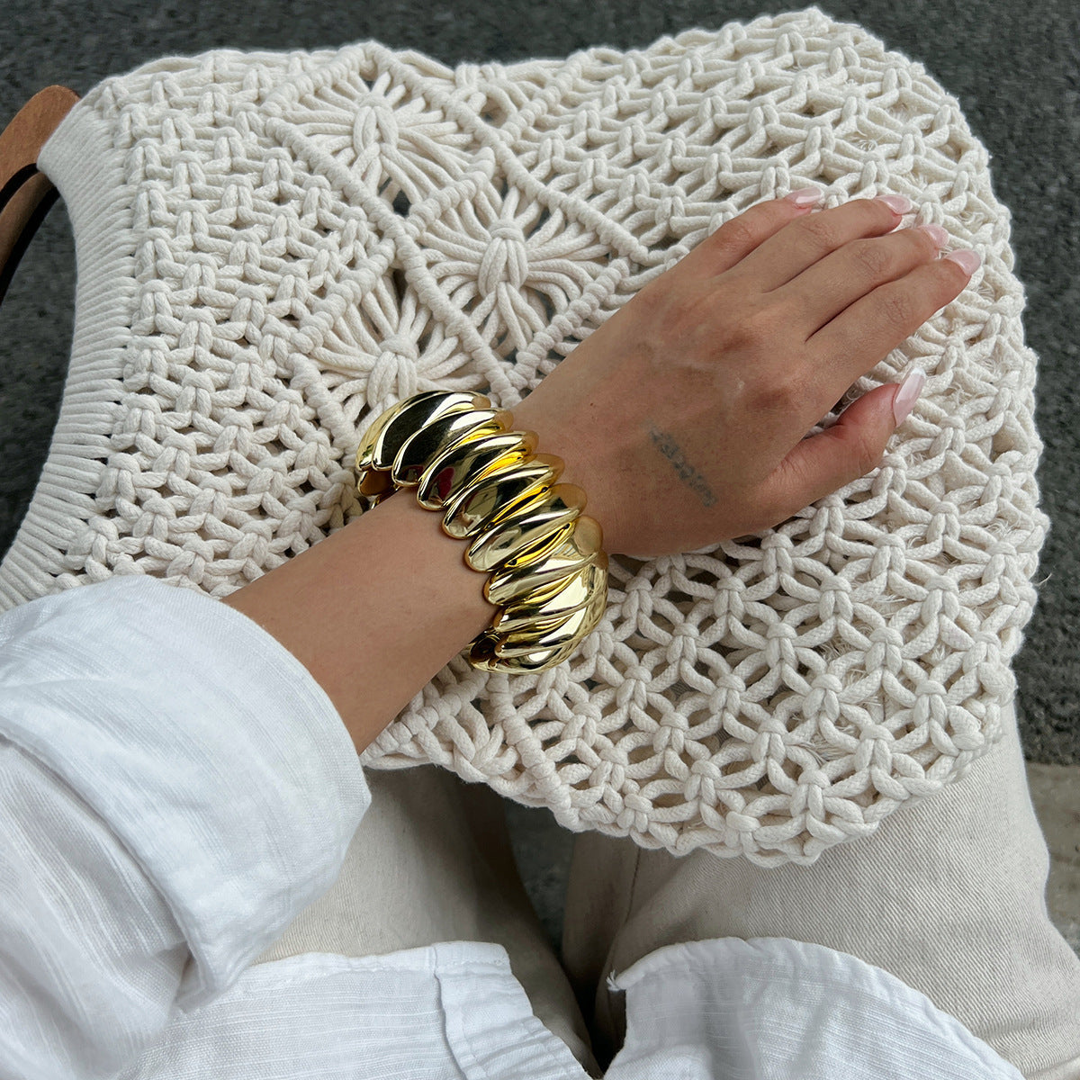 Unique Resin Gradient Bangle Stylish Stretch Bracelet