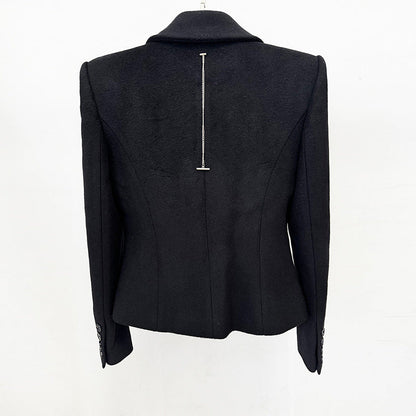 Double Breasted Wool Blend Jacket