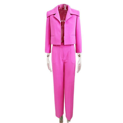 Stylish Jacket & Pants Set with Pocket
