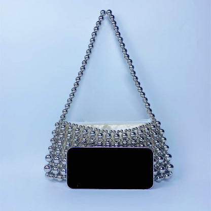 Simple Handmade Beads Braided Handbags