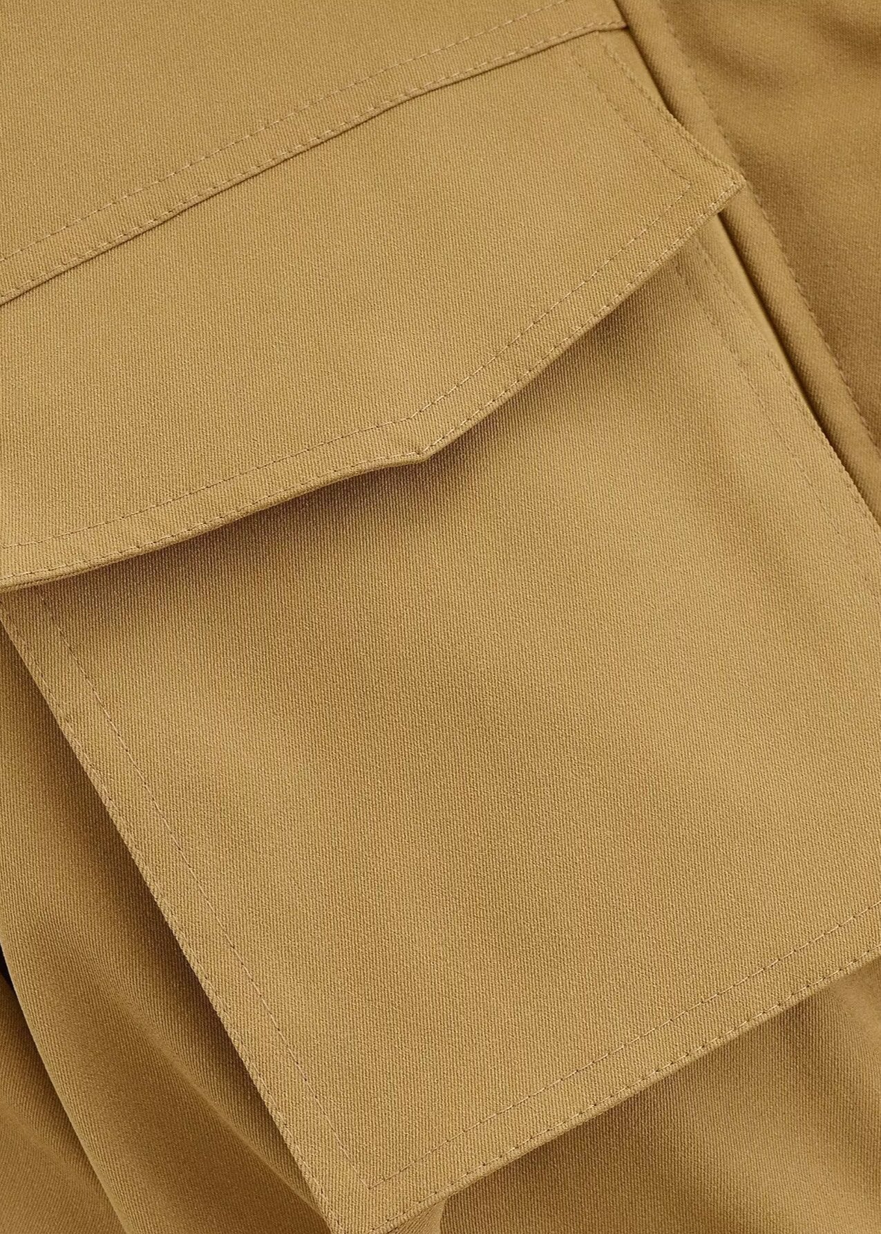 High Collar Cargo Jacket Durable Lightweight Fabric