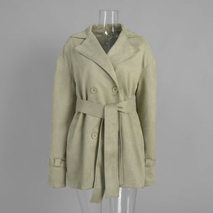 Retro Suede Jacket Stylish Casual Outerwear