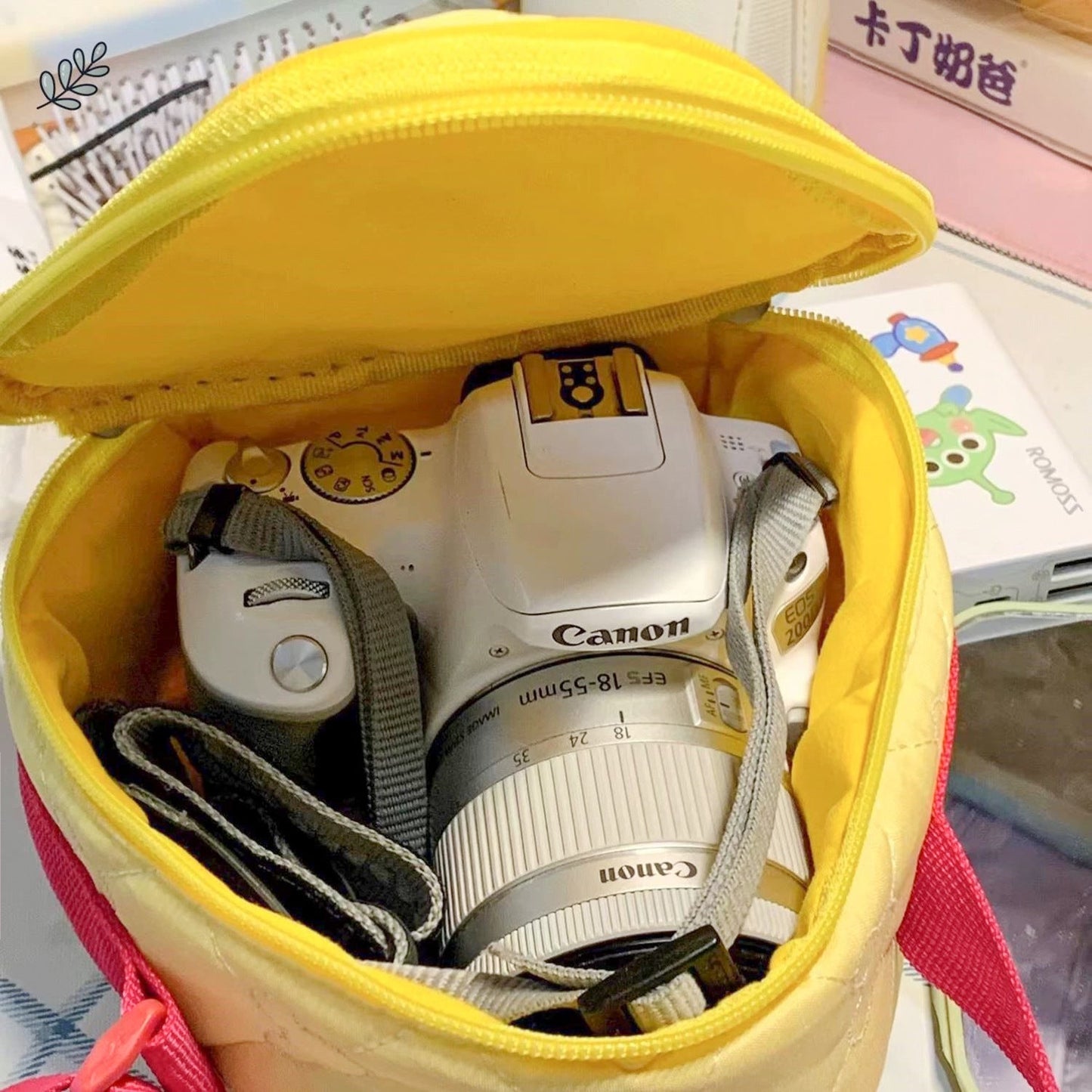 Cartoon Cheese Camera Bag Cute Portable Triangle Crossbody Bag