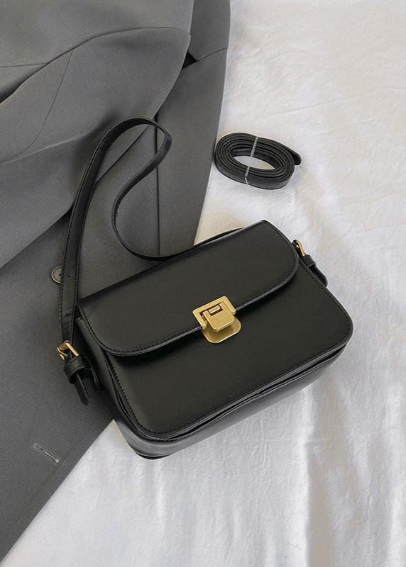 Compact PU Leather Crossbody Bag With Buckle
