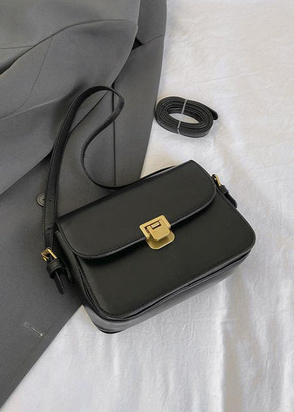 Compact PU Leather Crossbody Bag With Buckle