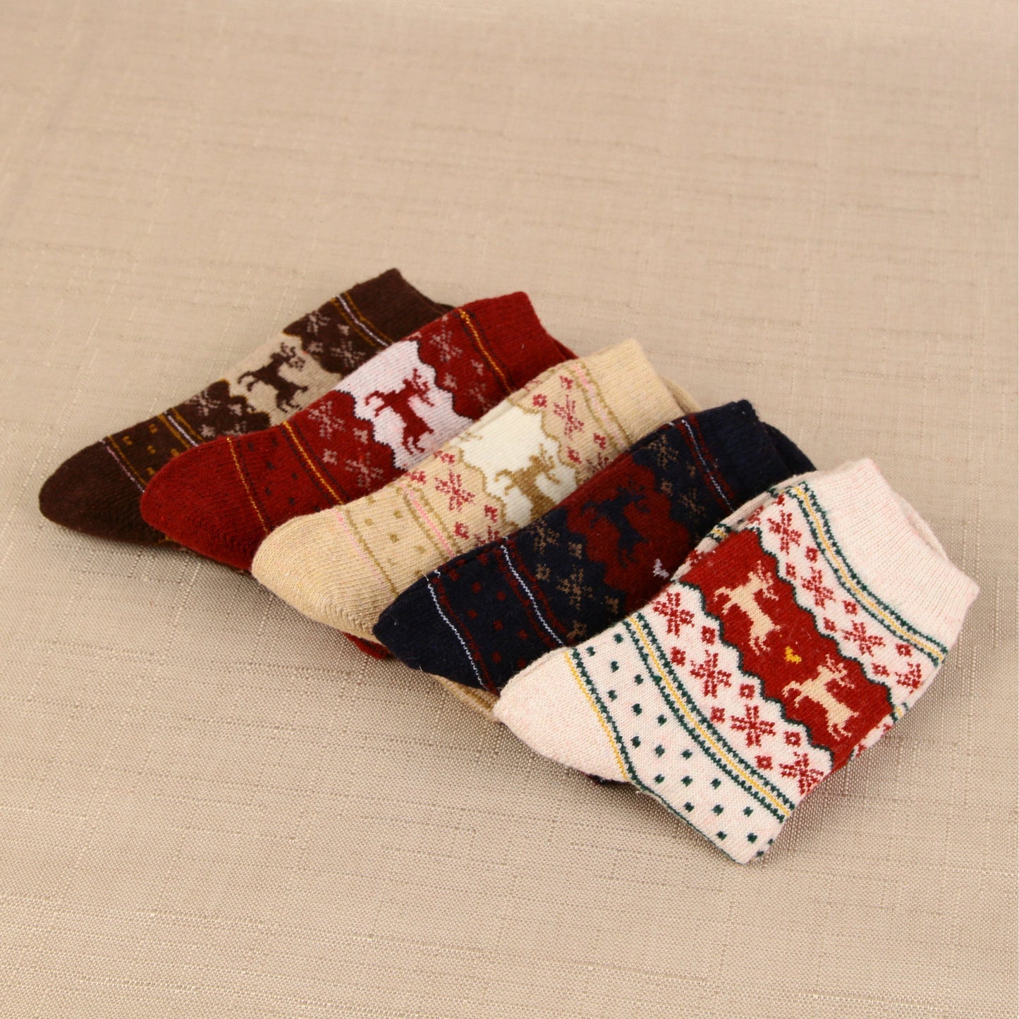 Rufia - Christmas Reindeer Pattern Warm Socks