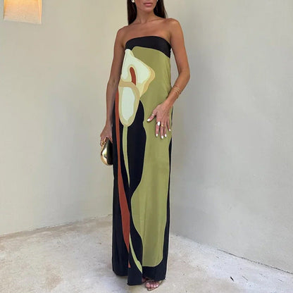 Elegant Floral A-Line Dress for Women