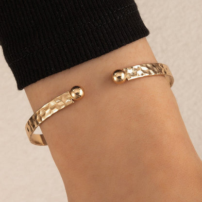 Floral Pearl Open Cuff Bracelet Stylish Fresh Design