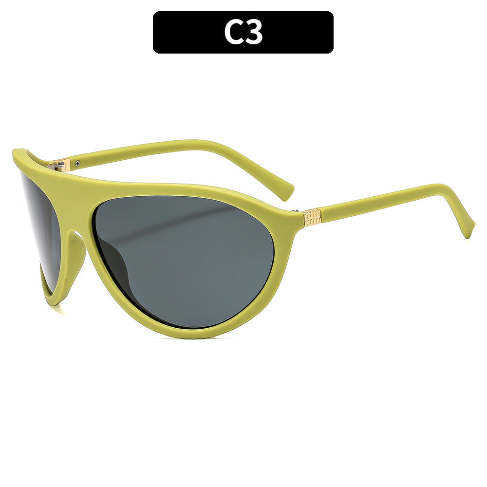 Trendy Women's Oversized Sunglasses Stylish Cat-Eye UV400 Protection