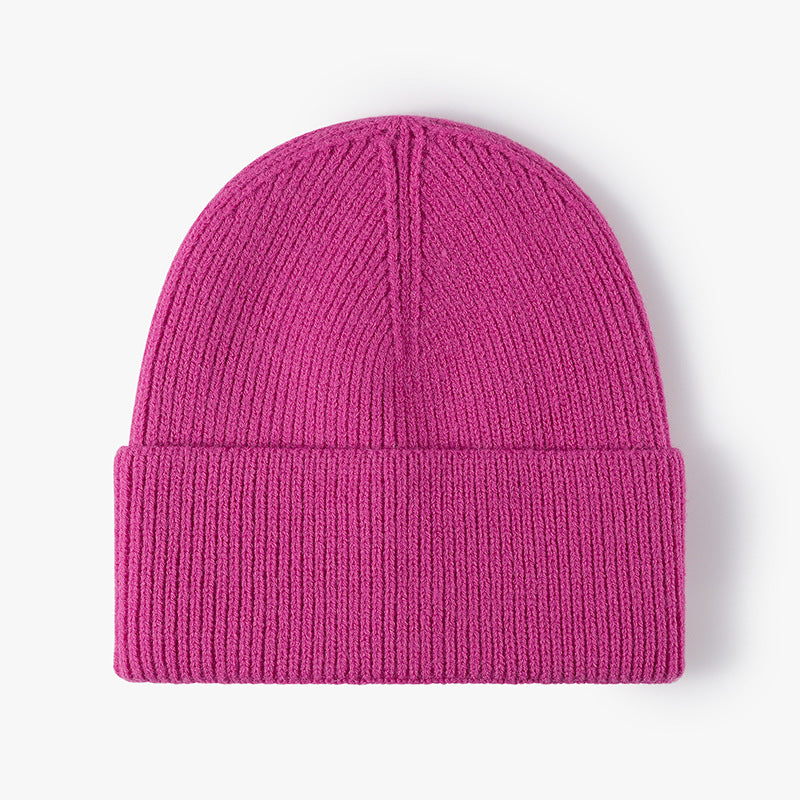 Solid Color Large Size Knit Beanie