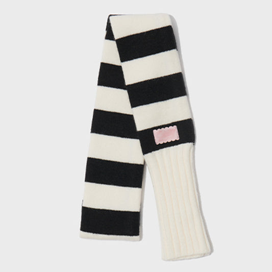 Cute Warm Striped Knit Winter Scarf