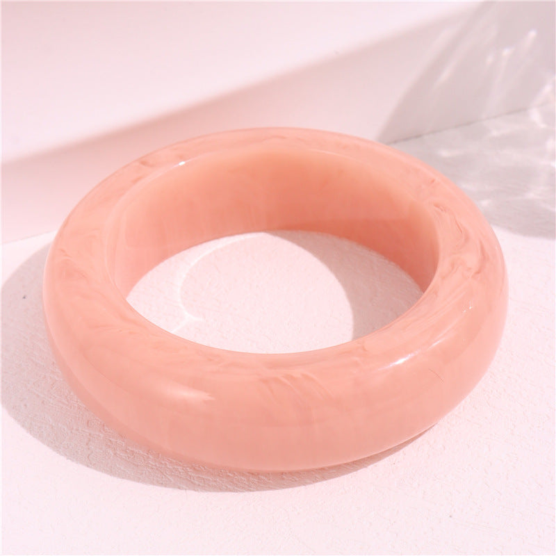Round MarblingÂ Patterns Single Bracelets