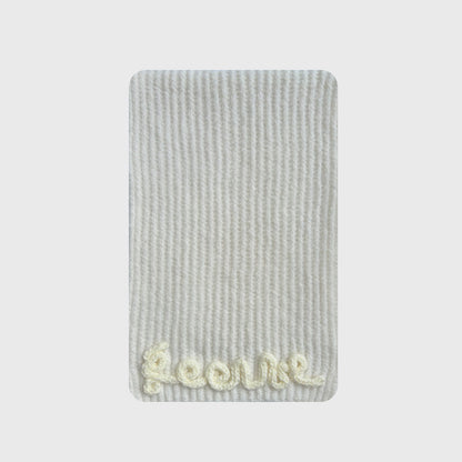 3D Handmade Crochet Letter Solid Color Scarf for Women