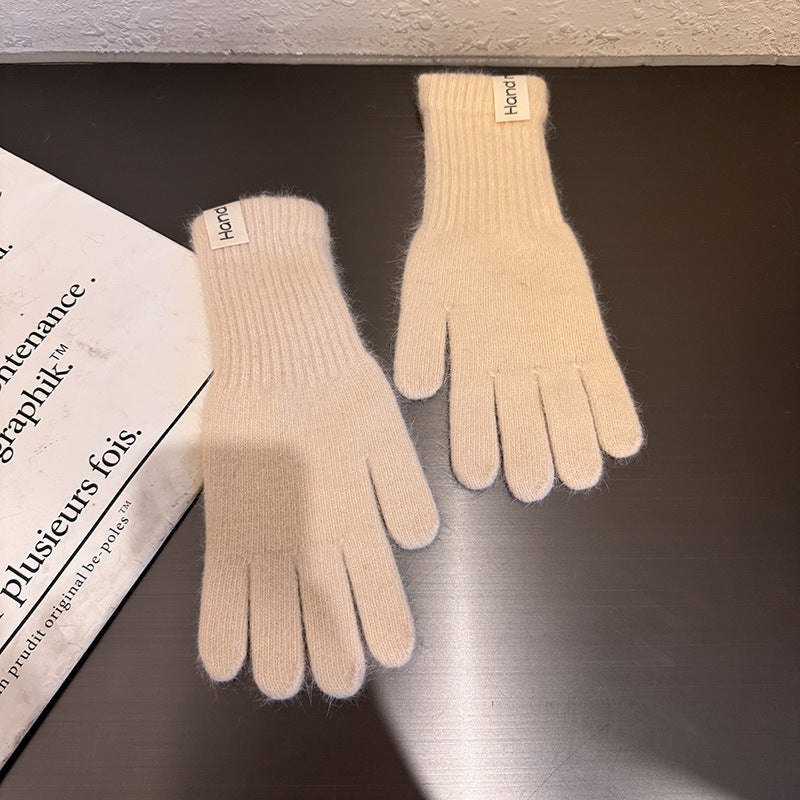 Winter Knit Warm Solid Color Gloves