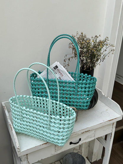 Woven Beach Tote Bag Casual PVC Stylish Handbag
