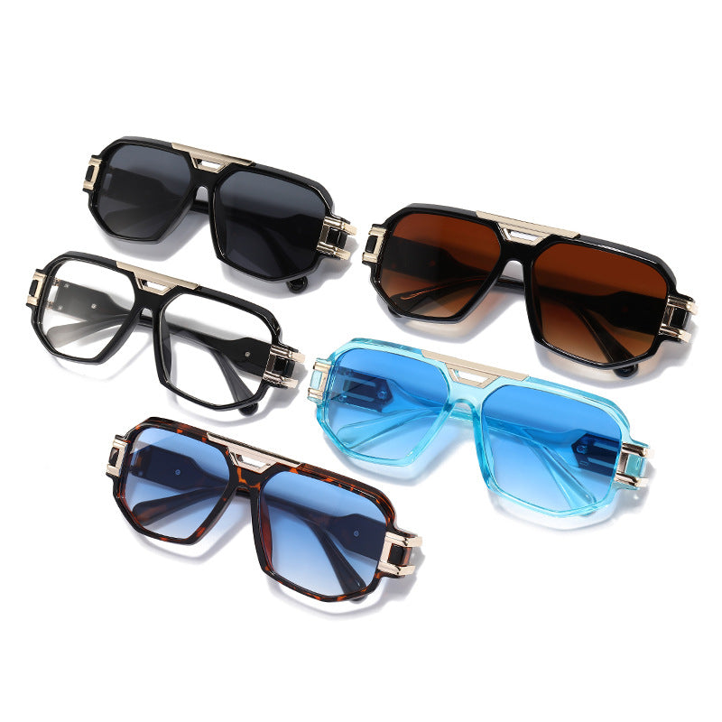 New Polygonal Men's Sunglasses Trendy Retro Style UV400 Protection