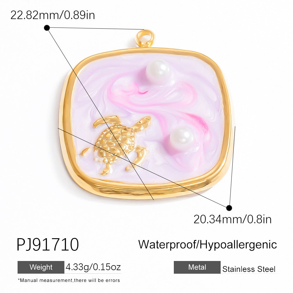 Ocean-Inspired Stainless Steel Pendant Necklace for Women
