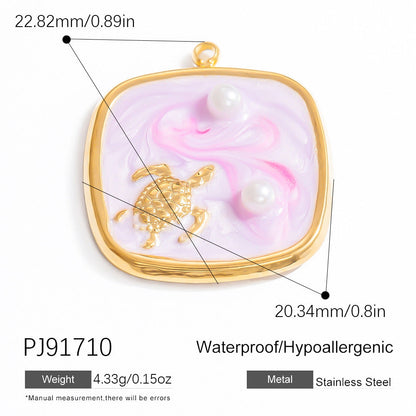 Ocean-Inspired Stainless Steel Pendant Necklace for Women