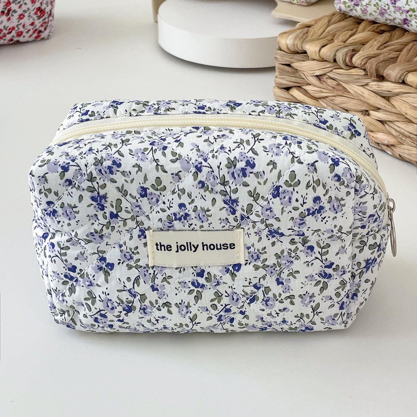 Classic Floral Cosmetic Bag Stylish Portable Travel Organizer