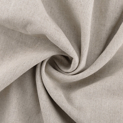 French Style V-Neck Lantern Sleeve A-Line Dress Casual Cotton Linen Blend