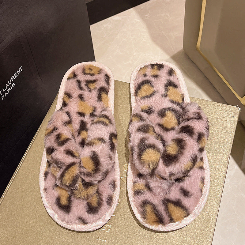 Soft Plush Open-Toe Indoor Slippers