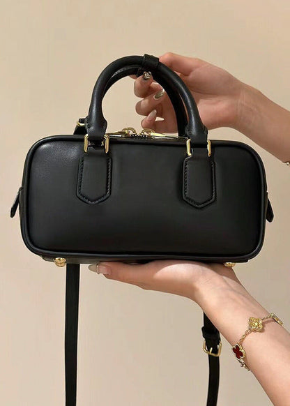 Mini Faux Leather Crossbody Bag Boxy Design