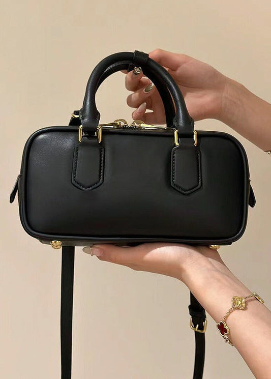 Mini Faux Leather Crossbody Bag Boxy Design