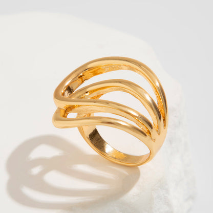 Trendy Geometric Metal Cuff Bracelet for Women